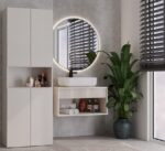 BATHROOM CABINET NEL DK 1K BASKET CASMERE COLOUR - Image 8
