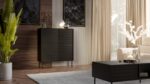Cama 4D CORTINA chest of drawers 102x40x118 black - Image 3