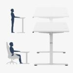 Electric Gaming Desk Leader Wooden White 140x70cm - Image 6