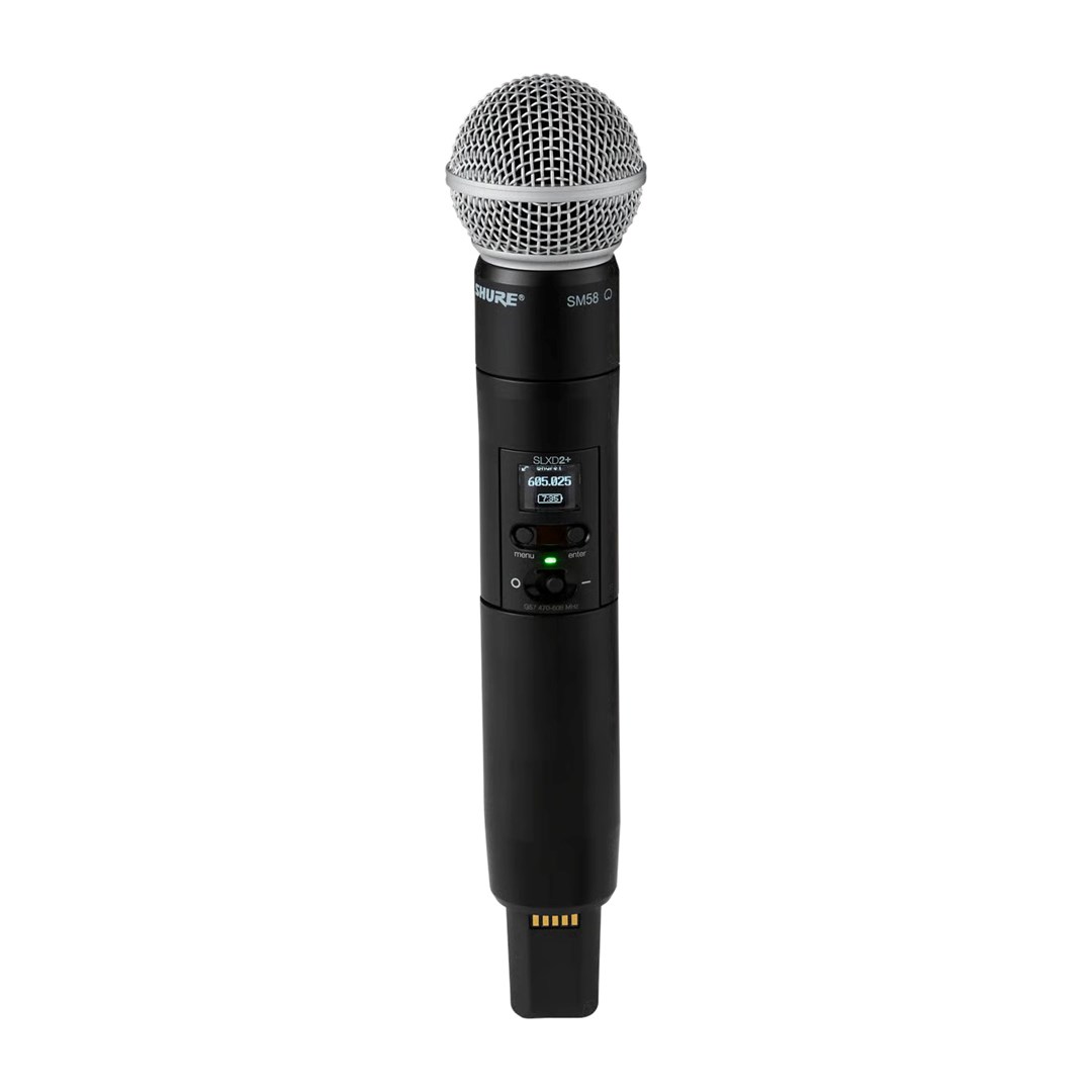 Shure SLXD24D+E/58-G65 - dual digital wireless system with two transmitters/handheld microphones (470 - 606 MHz) - Image 1