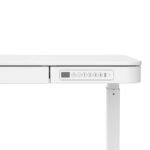 Desk Wooden White with Metal Legs & Adjustable Height 140x70cm - Image 16