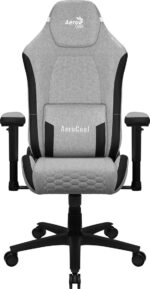 Aerocool Crown AeroWeave Fabric Gaming Chair with Adjustable Arms Ash Grey - Image 2