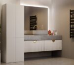 BATHROOM CABINET NEL DD 1K BASKET CASMERE COLOUR LONG DOORS - Image 8