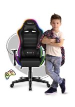 Huzaro Ranger 6.0 Child RGB Mesh Artificial Leather Gaming Chair with Adjustable Armrests and RGB Lighting Black - Image 4
