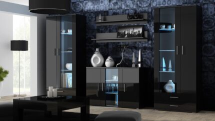 Cama sideboard 120 cm SOHO S7 black/black gloss