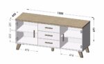 Cama sideboard LOTTA 150 2D3S wotan oak + mat black - Image 3