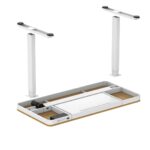Electric Desk Wooden White/oak with Metal Legs & USB ports 140x70cm - Image 12