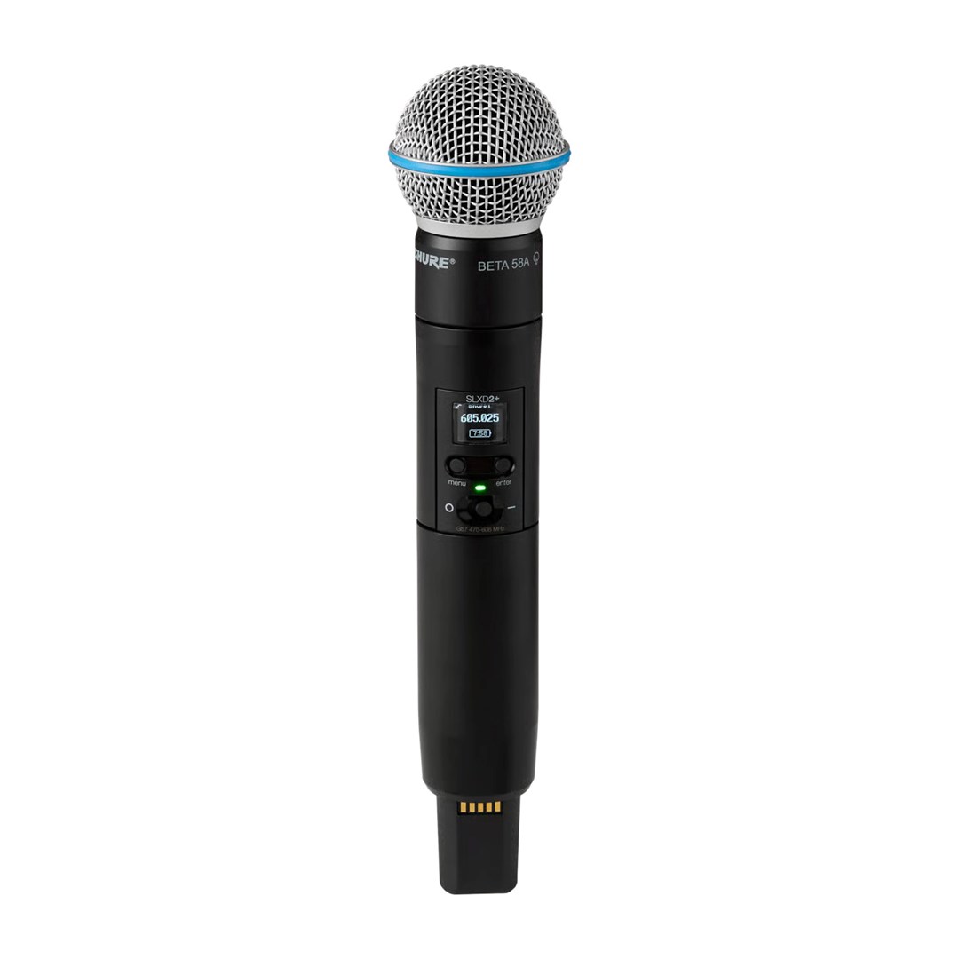 Shure SLXD24D+E/B58-G65 - dual digital wireless system with two transmitters/handheld microphones (470 - 606 MHz) - Image 1