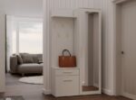 Entry Furniture with Mirror / Hanger / Shoe Rack & Wardrobe 100x35x180cm - Image 5