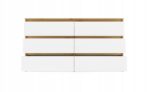 M6 MALWA CHEST OF DRAWERS 140 CM 6 DRAWERS OAK ARTISAN/WHITE - Image 6