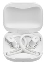 Shokz OpenFit Air Open Ear Bluetooth Handsfree Earphones with Sweat Resistance and Charging Case White - Image 4