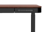 Ηλεκτρικό Γραφείο Ξύλινο Black/walnut με Μεταλλικά Πόδια & Ρυθμιζόμενο Ύψος 120x60εκ. - Image 9