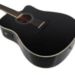 V-tone Semi-Acoustic Guitar Cutaway Black / Spruce - Image 12