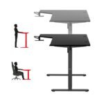 Electric Gaming Office Hero 9.1 Wooden Black with Metal Legs, Adjustable Height, LED & USB ports 147x112x74cm - Image 5