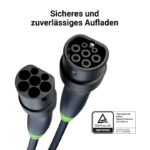 Green Cell Three-Phase Charging Cable 5m Type 2 - Type 2 EVKABGC01 - Image 8