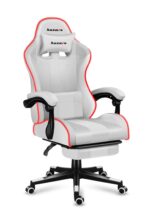 Huzaro Force 4.7 Fabric Gaming Chair with RGB Lighting and Footrest White - Image 12