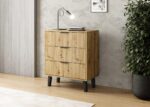 Bedroom Chest of Drawers from Wood & Metal Scandi Artisan 70x39x81.5cm - Image 5