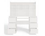 Kuba Wooden Desk with Bookcase White 180x150x70cm - Image 3