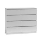 Wooden Chest of Drawers with 8 Drawers Biel 120x40x97cm - Image 3