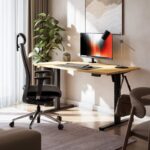 Ηλεκτρικό Γραφείο Leader Ξύλινο Electric Desk Leader 7.3 Craft με LED 140x70x118εκ. - Image 7