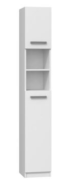 Topeshop Marpol Bathroom Cabinet Laundry L96xW30xH183cm White - Image 9