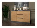 Sideboard Wooden Gray 120x40x97cm - Image 5