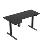 Electric Gaming Office Hero 9.1 Wooden Black with Metal Legs, Adjustable Height, LED & USB ports 147x112x74cm - Image 8