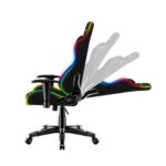 Huzaro Ranger 6.0 Child RGB Mesh Artificial Leather Gaming Chair with Adjustable Armrests and RGB Lighting Black - Image 3