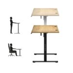 Electric Desk Leader 7.0 Wooden Brown with Metal Legs, Adjustable Height, LED & USB ports 120x60x72cm - Image 2