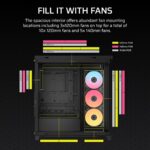Corsair Frame 4500X RS-R ARGB Gaming Midi Tower Computer Case with Side Window Black - Image 4