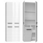 Topeshop Nel Floor Bathroom Column Cabinet L60xD30xH174cm White - Image 4