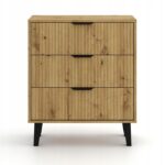 Bedroom Chest of Drawers from Wood & Metal Scandi Artisan 70x39x81.5cm