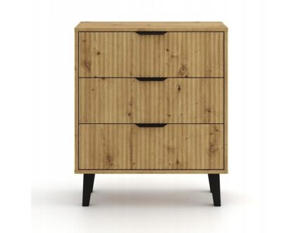 Bedroom Chest of Drawers from Wood & Metal Scandi Artisan 70x39x81.5cm