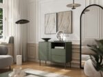 Sideboard 1d2s Green Matte 100x40x75cm - Image 3