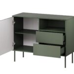 Sideboard 1d2s Green Matte 100x40x75cm