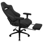 Aerocool Royal AeroWeave Fabric Gaming Chair with Adjustable Arms and Footrest Ash Black - Image 3