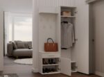 Entry Furniture with Mirror / Hanger / Shoe Rack & Wardrobe 100x35x180cm - Image 6