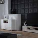 Cama sideboard VIVA 150 white/white gloss + sonoma oak