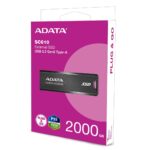 Adata SC610 USB 3.2 External SSD 2TB Black - Image 2