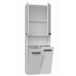 Topeshop Nel 2K DK Floor Bathroom Column Cabinet L60xD30xH174cm White