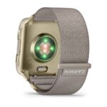 Garmin Venu X1 Titanium 46mm Waterproof Smartwatch with Heart Rate Monitor (Soft Gold with Titanium Caseback and French Grey Nylon Band) - Image 7