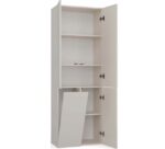 BATHROOM CABINET NEL DD 1K BASKET CASMERE COLOUR LONG DOORS - Image 5