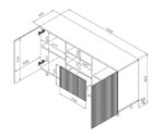 Cama Commode PAFOS 150x42x82 white matt - Image 4