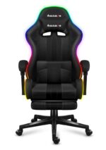 Huzaro Force 4.7 Artificial Leather Gaming Chair with RGB Lighting and Footrest Grey Mesh - Image 2