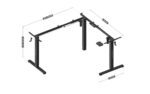 Mark Adler Desk Base made of Metal in Black Color 72x58x118cm - Image 3