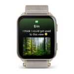 Garmin Venu X1 Titanium 46mm Waterproof Smartwatch with Heart Rate Monitor (Soft Gold with Titanium Caseback and French Grey Nylon Band) - Image 4