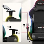Huzaro Force 5.7 Υφασμάτινη Καρέκλα Gaming με RGB Φωτισμό και Υποπόδιο Μαύρη - Image 4