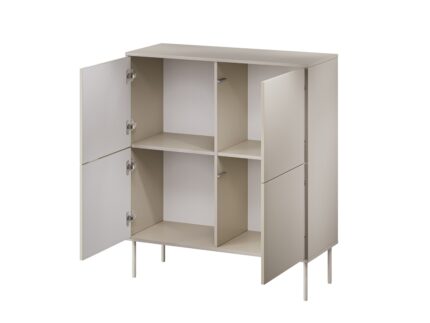 4D chest of drawers TRESSE 100x40x110 cashmere matt