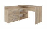 Corner Desk Dany Wooden Beige 120x120x75cm - Image 5