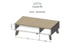 Rectangular Central Coffee Table Lotta 110 Wooden White / Sonoma Oak M110xW60xH35cm - Image 4